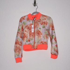 Alice + Olivia Satin Reversible Bomber Jacket